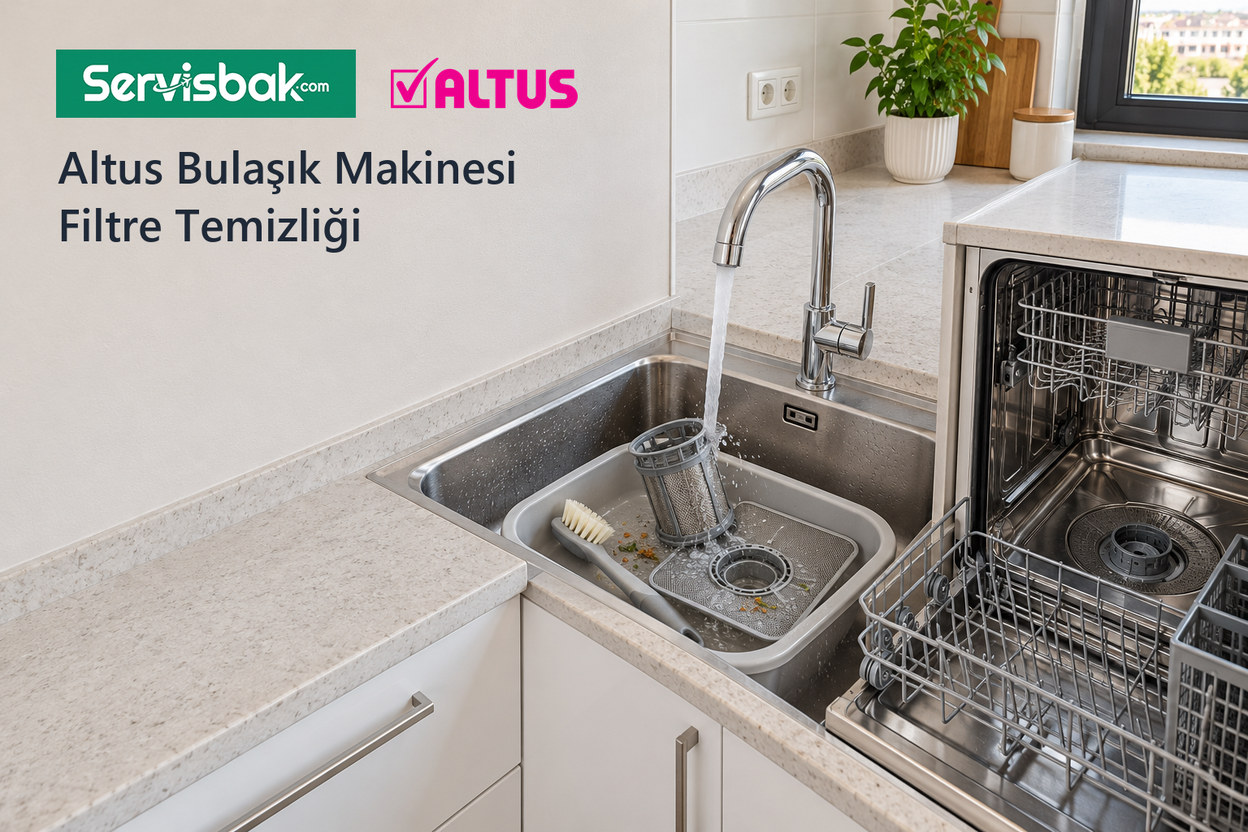 Altus bulaşık makinesi filtre temizliği - Servisbak.com