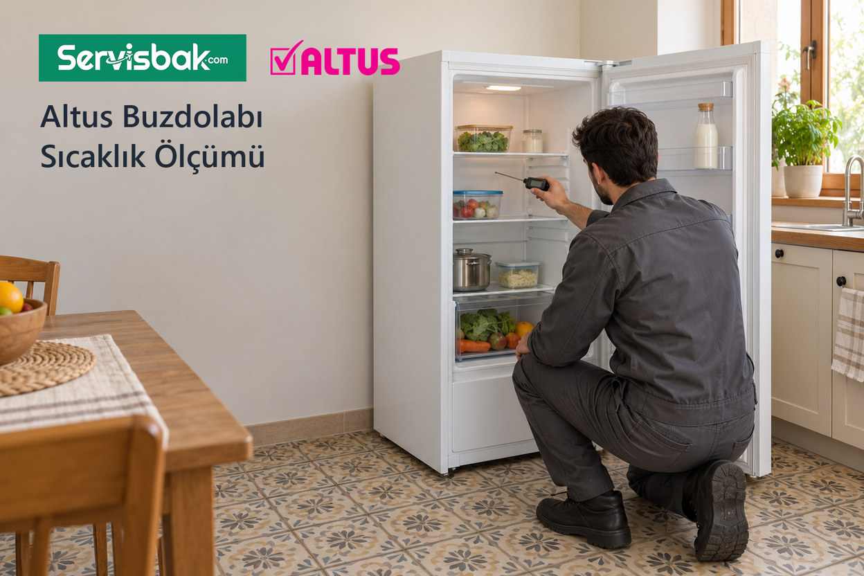 Altus buzdolabı sıcaklık ölçümü - Servisbak.com