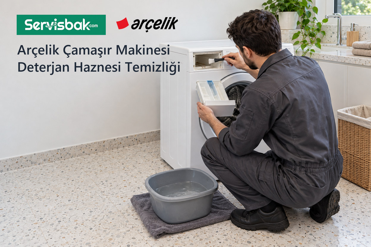 Arçelik çamaşır makinesi deterjan haznesi temizliği - Servisbak.com