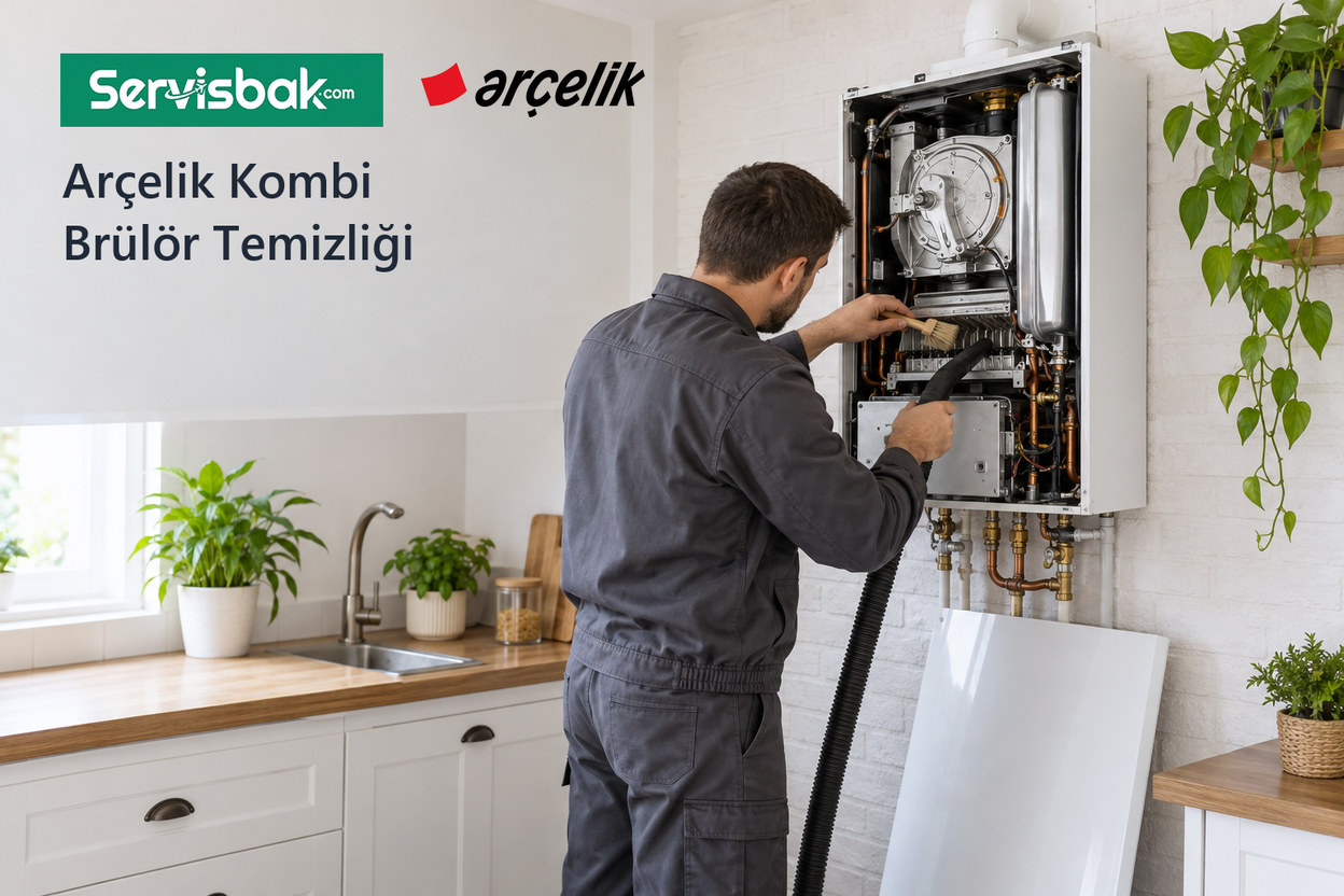 Arçelik kombi brülör temizliği - Servisbak.com