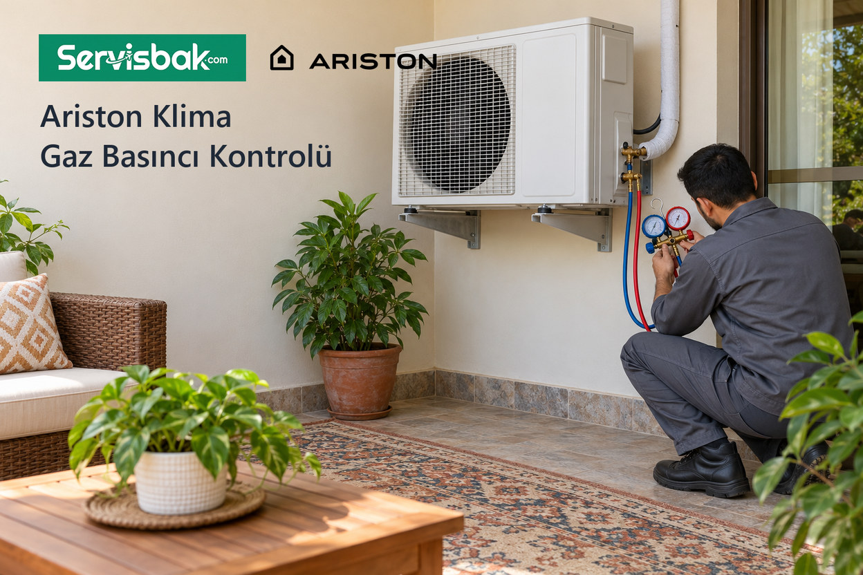 Ariston klima R32 gaz basıncı kontrolü - Servisbak.com