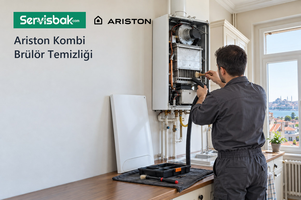 Ariston kombi brülör temizliği - Servisbak.com