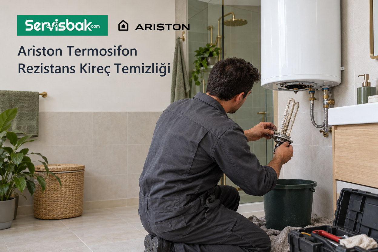 Ariston termosifon rezistans kireç temizliği - Servisbak.com