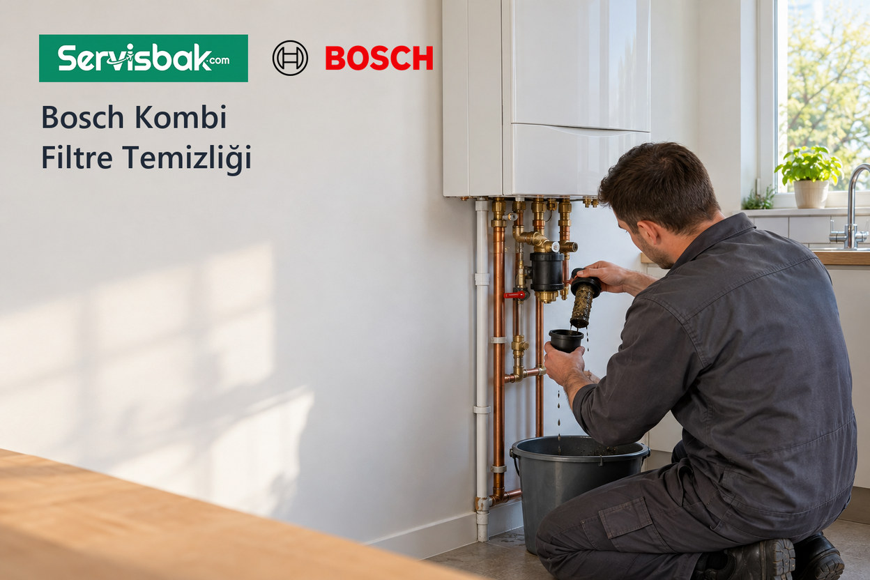 Bosch kombi filtre temizliği - Servisbak.com