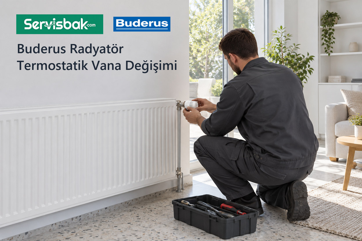 Buderus radyatör termostatik vana değişimi - Servisbak.com