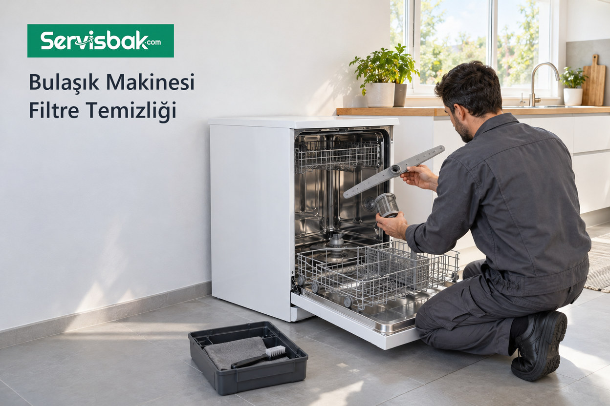 Bulaşık makinesi filtre ve pervane temizliği - Servisbak.com