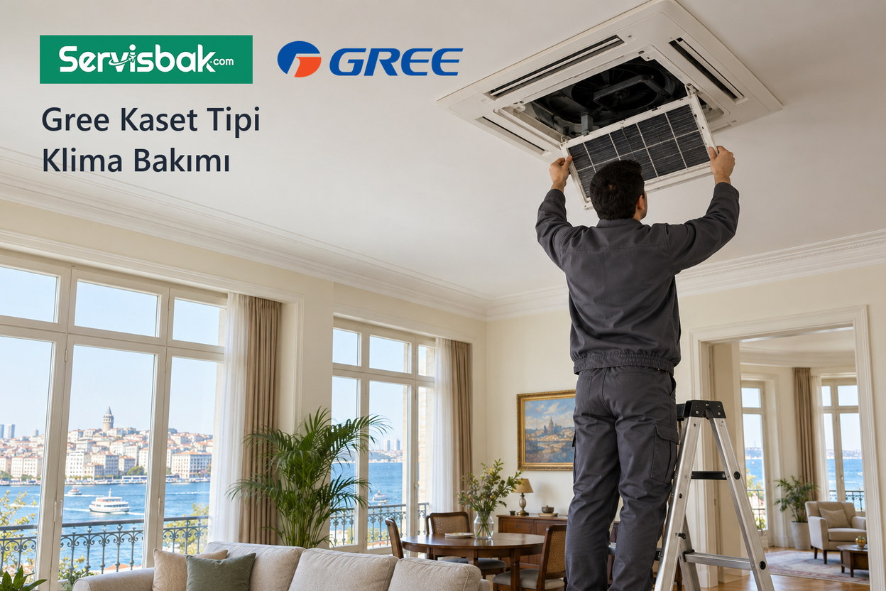 Gree kaset tipi klima bakımı - Servisbak.com