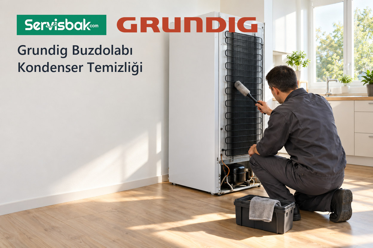Grundig buzdolabı kondenser temizliği - Servisbak.com