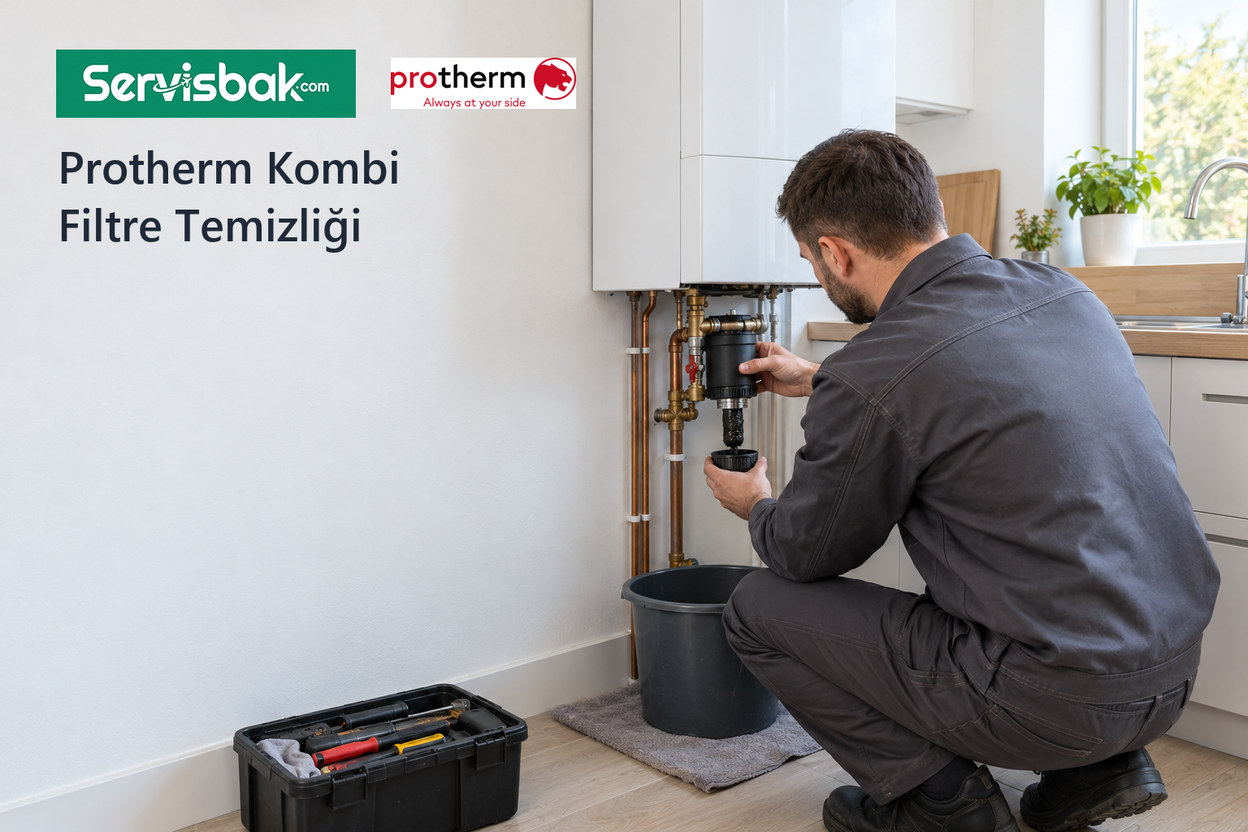 Protherm kombi filtre temizliği - Servisbak.com