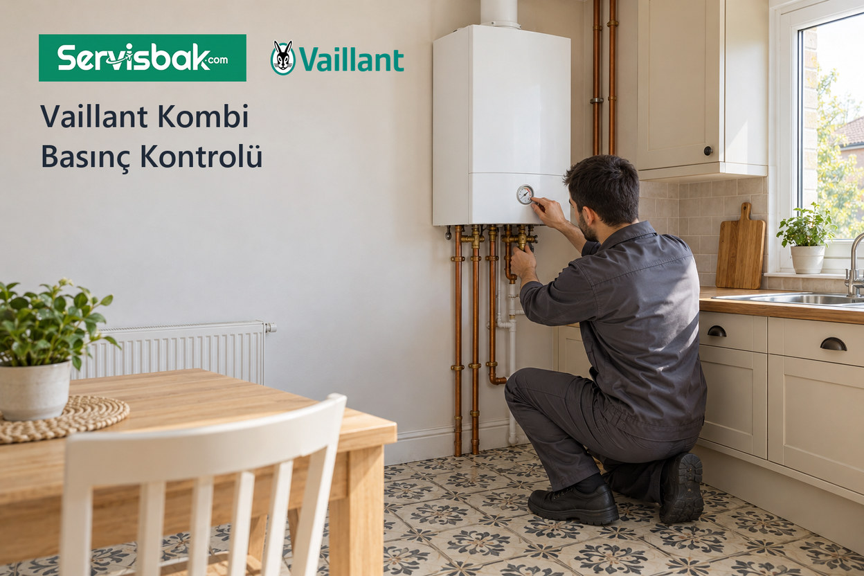 Vaillant kombi basınç kontrolü - Servisbak.com